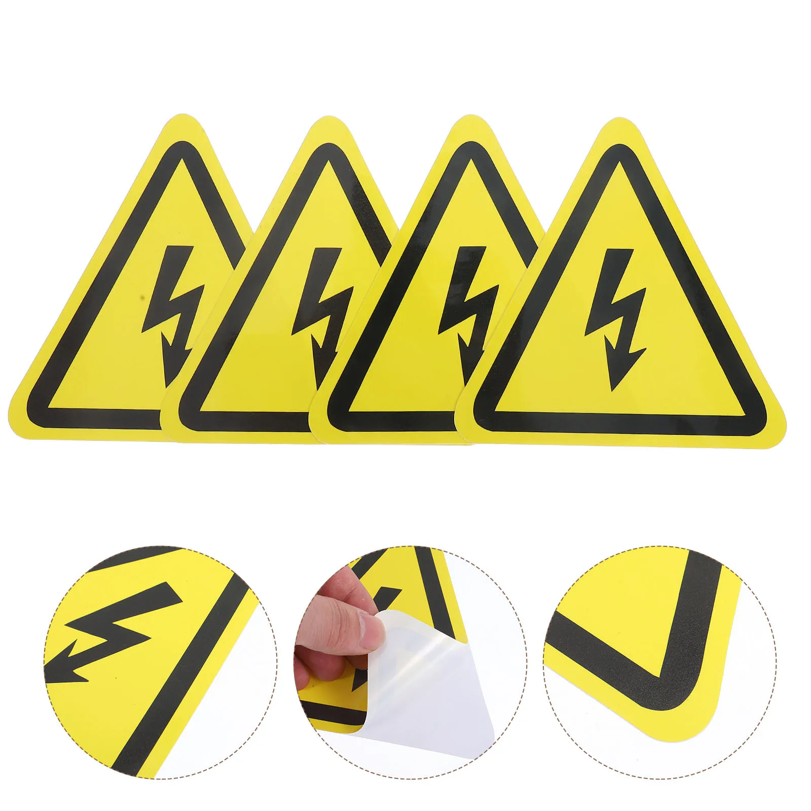 4Pcs High Voltage Warning Stickers Electric Shock Triangle Safety Signs for Electrical Equipment Factories Construction 
4Pcs High Voltage Warning Stickers Electric Shock Triangle Safety Signs for Electrical Equipment Factories Construction