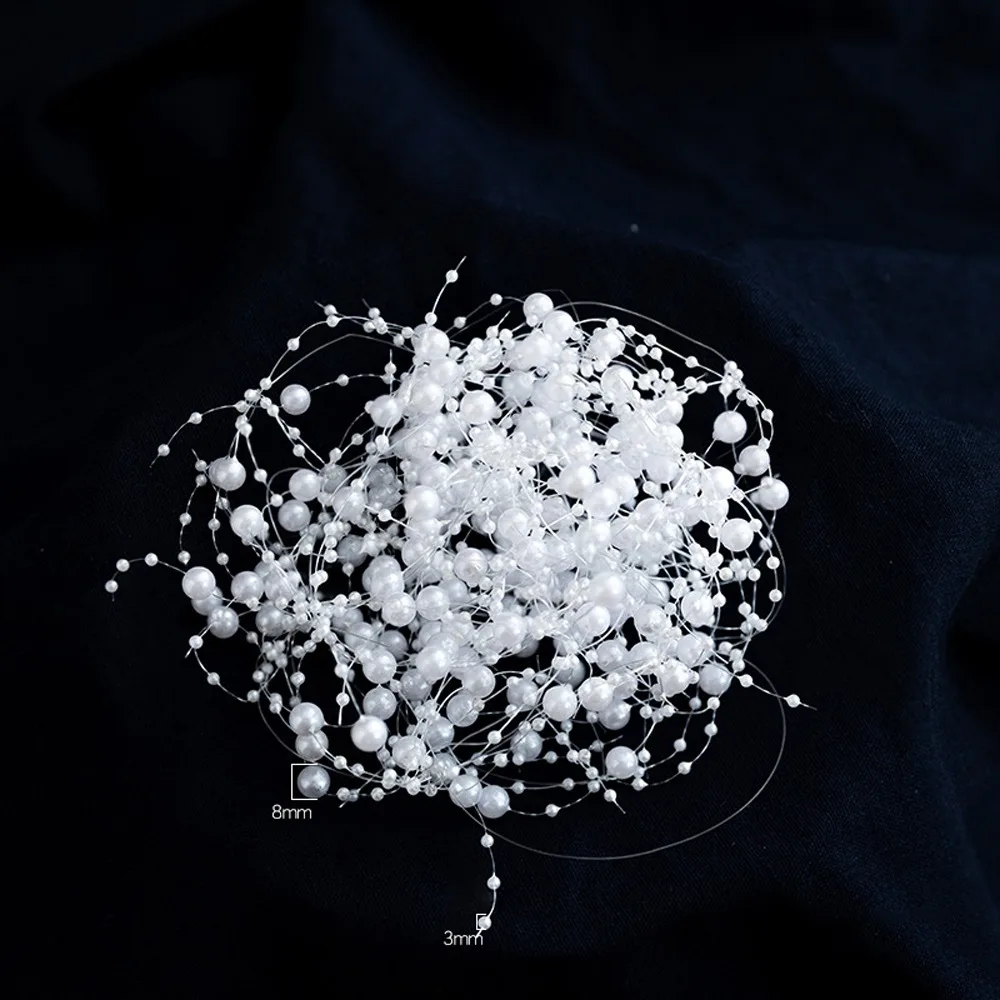 Artificial Fishing Line Pearls Chain Glitter White Gold Christmas Tree Beads Chain Decorative 2M Branch String Garland
Artificial Fishing Line Pearls Chain Glitter White Gold Christmas Tree Beads Chain Decorative 2M Branch String Garland