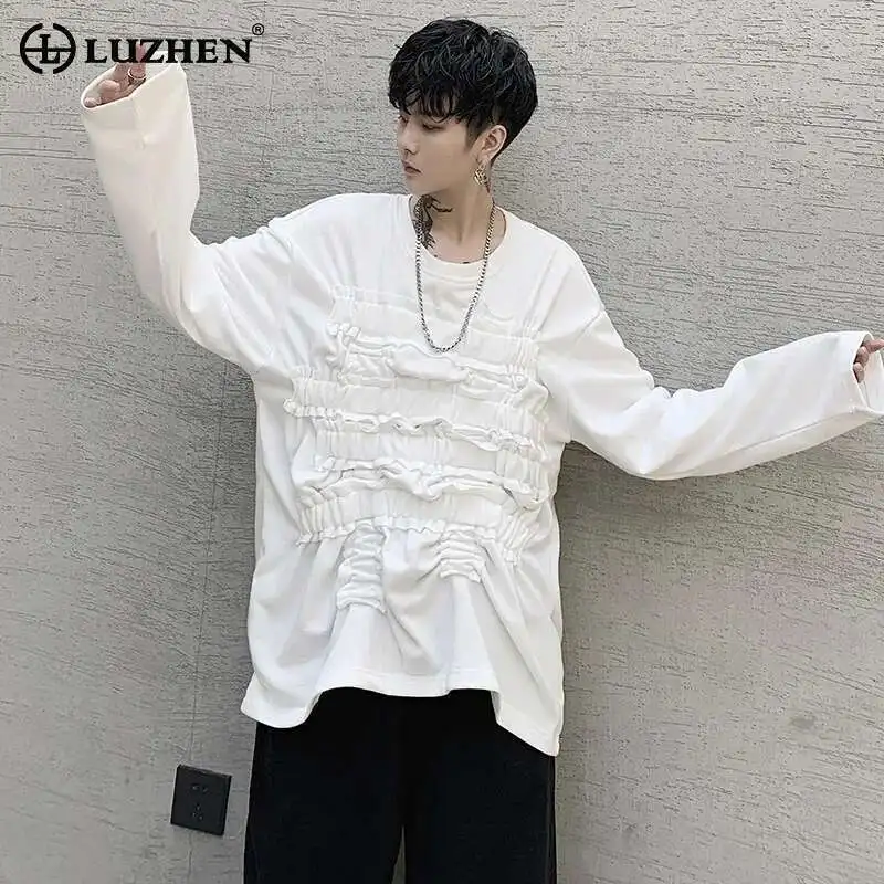 LUZHEN Design Sleeved 2025 Long Fashion T-shirt Pleated Personalized Bottom Shirt Men's Street Solid Color Sweatshirts LZ8922
LUZHEN Design Sleeved 2025 Long Fashion T-shirt Pleated Personalized Bottom Shirt Men's Street Solid Color Sweatshirts LZ8922