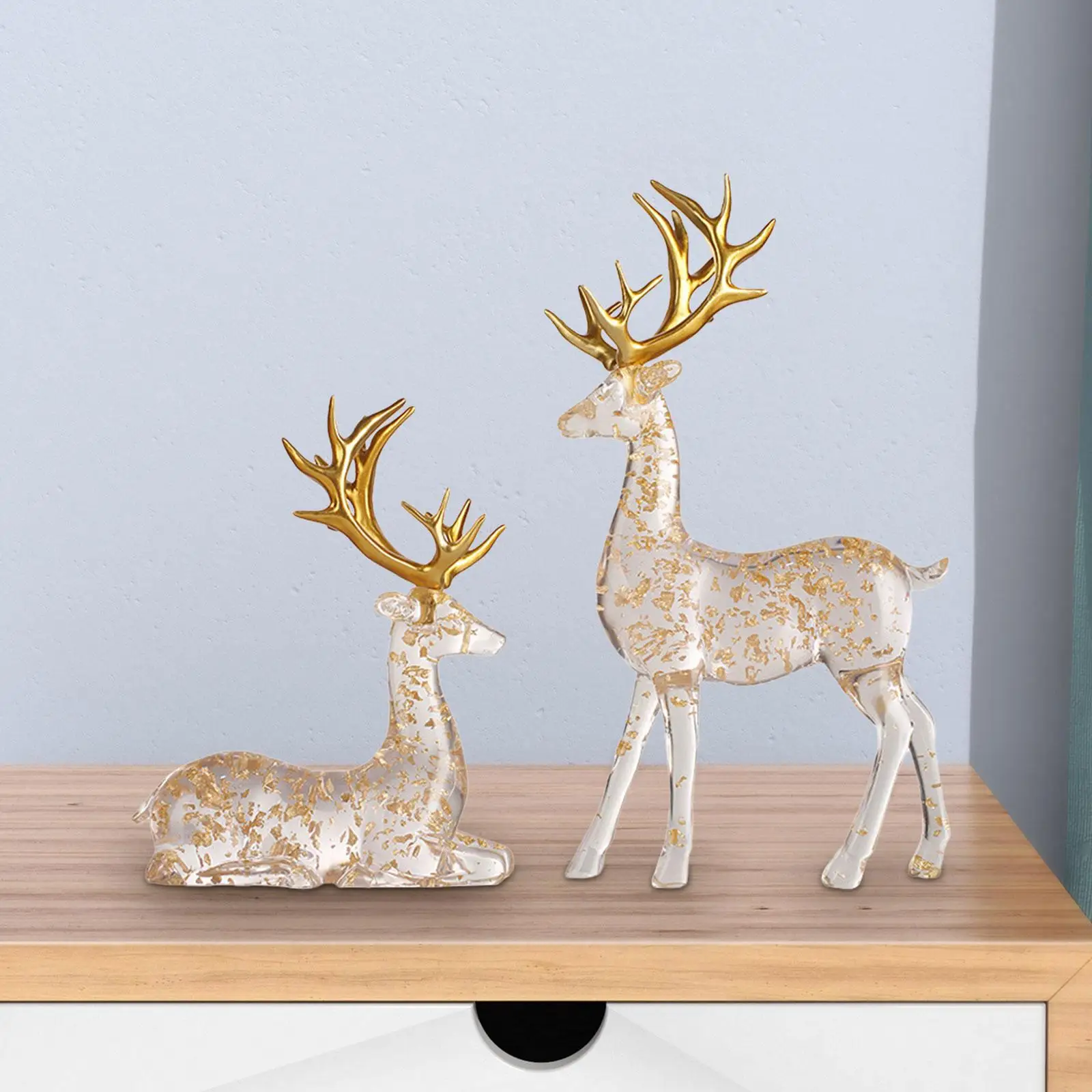 2Pcs Deer Statues Desktop Ornaments Deer Sculpture Home Decor Elk Resin Statues for Halloween Birthday Party Holiday Christmas
2Pcs Deer Statues Desktop Ornaments Deer Sculpture Home Decor Elk Resin Statues for Halloween Birthday Party Holiday Christmas