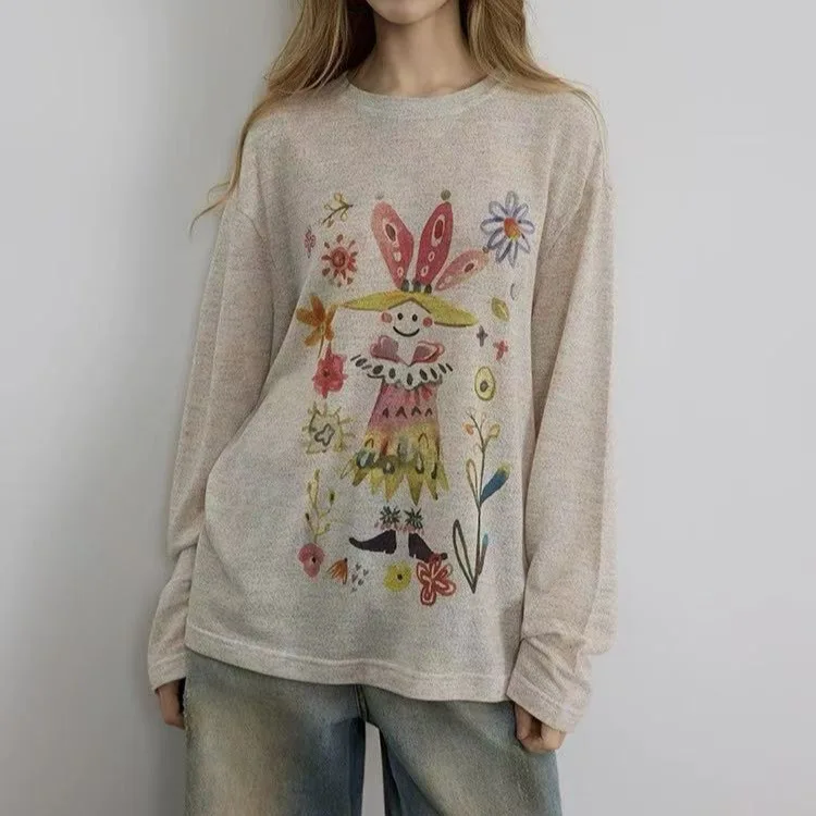 East Gate Yun Ning Clown Print Long Sleeve T-Shirt Breathable Sun Protection Soft Polyester Korean Style Loose Fit Summer Top
East Gate Yun Ning Clown Print Long Sleeve T-Shirt Breathable Sun Protection Soft Polyester Korean Style Loose Fit Summer Top