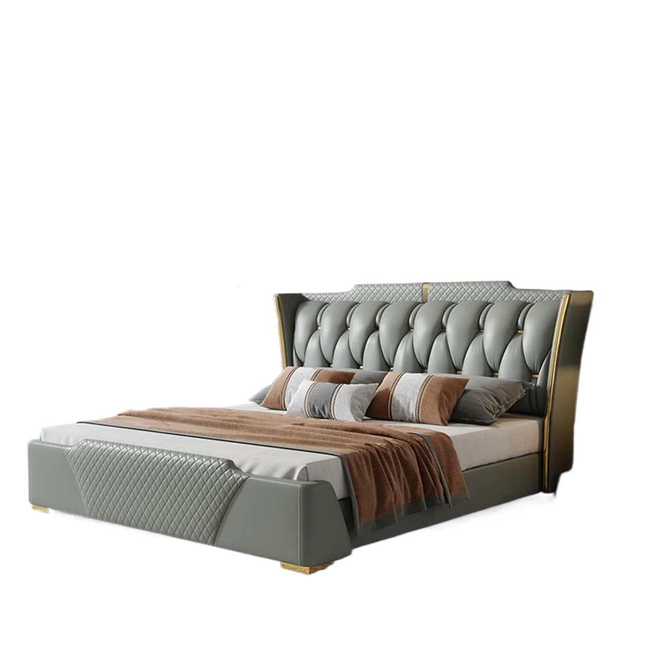Suspension bedroom light luxury bed simple master bedroom atmospheric storage wedding bed
Suspension bedroom light luxury bed simple master bedroom atmospheric storage wedding bed