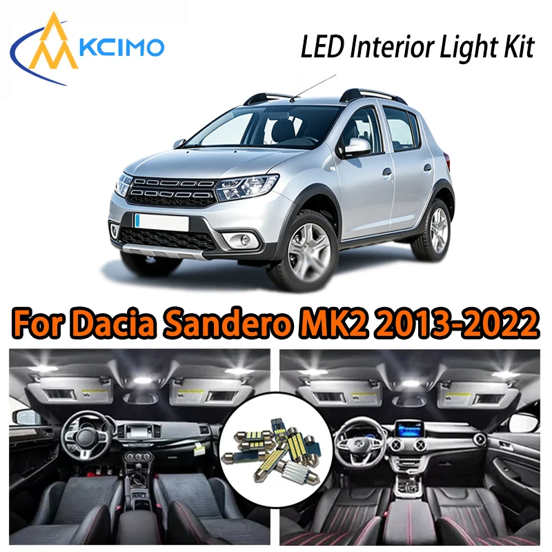 New With LED Lights For Dacia Sandero MK2 2013-2022, White Ice Blue Two Colors Super Bright Interior
New With LED Lights For Dacia Sandero MK2 2013-2022, White Ice Blue Two Colors Super Bright Interior
