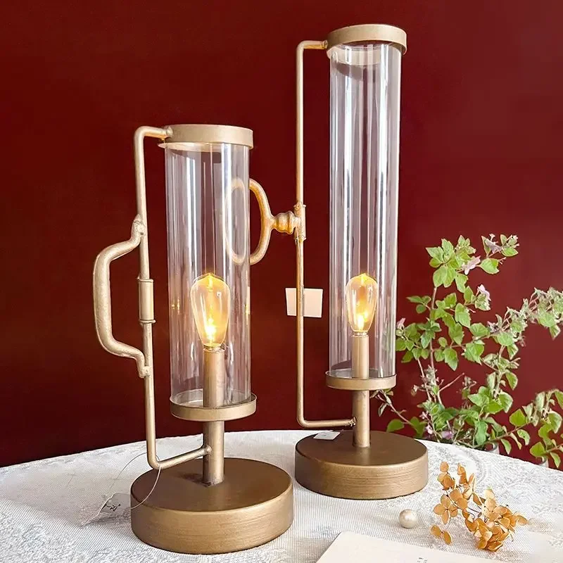 Decorative desk lamp Nordic light luxury retro simple romantic candlelight lamp Wedding bedroom bar glass ambient light
Decorative desk lamp Nordic light luxury retro simple romantic candlelight lamp Wedding bedroom bar glass ambient light