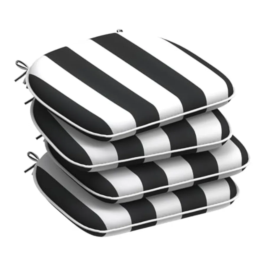 Set of 4 Outdoor Chair Cushions with Ties, Water Repellent Patio Chair Pads 17"x 16" for Outdoor Furniture, Round Corner Seat C
Set of 4 Outdoor Chair Cushions with Ties, Water Repellent Patio Chair Pads 17"x 16" for Outdoor Furniture, Round Corner Seat C