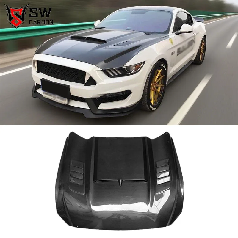 For Mustang Carbon Fiber Hood For 2015-2017 & 2018-2020 For Ford Mustang Auto Parts Performance Kit With New Valve Cover
For Mustang Carbon Fiber Hood For 2015-2017 & 2018-2020 For Ford Mustang Auto Parts Performance Kit With New Valve Cover