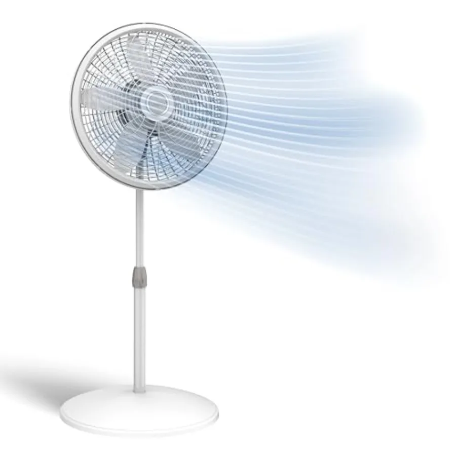 Oscillating Pedestal Fan - Fan with Adjustable Height and 3 Cooling Speeds Portable 18" White 1820
Oscillating Pedestal Fan - Fan with Adjustable Height and 3 Cooling Speeds Portable 18" White 1820