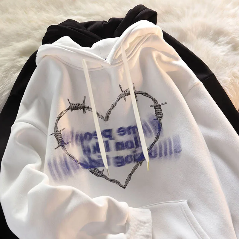 Autumn Hoodie Women's Casual Hooded Sweatshirt Creative Hoodie Matching Streetwear Heart Pattern Letter High Quality Hoodie
Autumn Hoodie Women's Casual Hooded Sweatshirt Creative Hoodie Matching Streetwear Heart Pattern Letter High Quality Hoodie