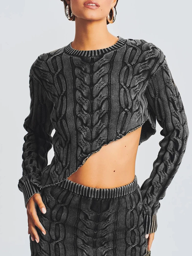 VGH Sexy Twisted Unregular Knitted Sweater Lazy Sle round Ne Long Sve Slim Fit ort Length Overhead irt Women's Fas...
VGH Sexy Twisted Unregular Knitted Sweater Lazy Sle round Ne Long Sve Slim Fit ort Length Overhead irt Women's Fas...