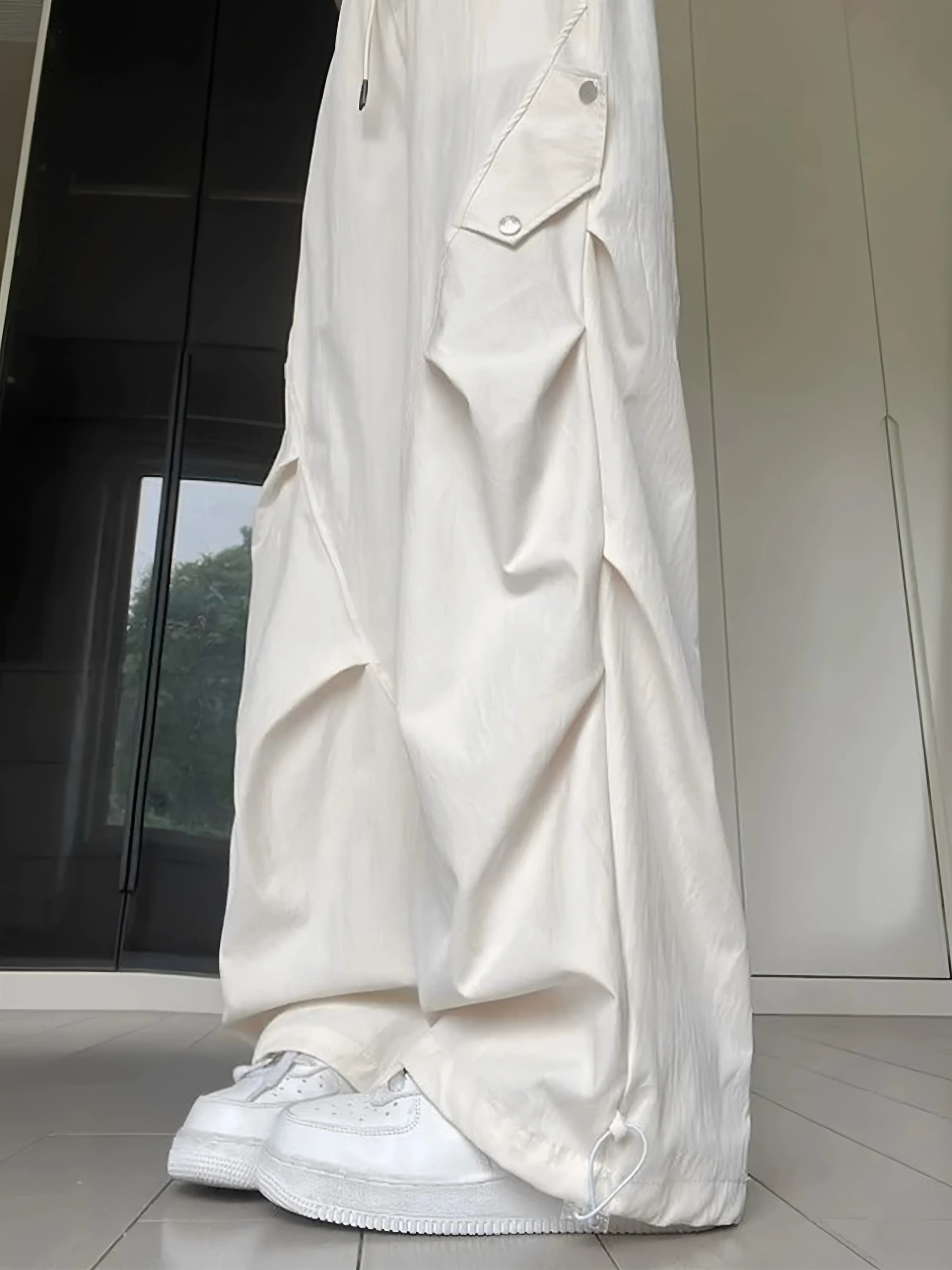 White Loose Drapey Slimming High Waist Workwear Pants Women's Quick Dry Sport Straight Leg Trousers Casual High Waist Pants
White Loose Drapey Slimming High Waist Workwear Pants Women's Quick Dry Sport Straight Leg Trousers Casual High Waist Pants