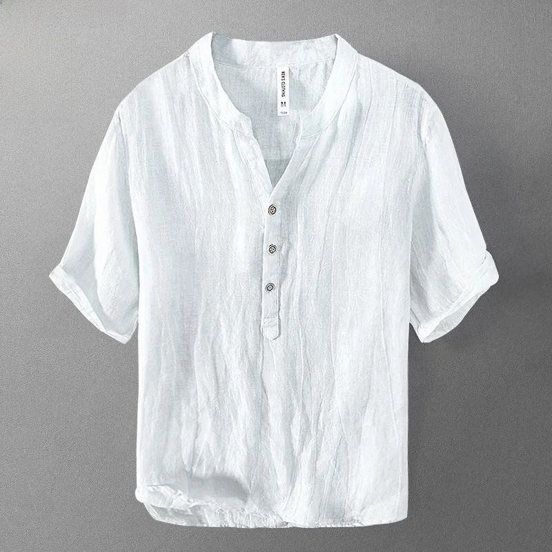 00% Pure Linen ort Sve T-irt Men's New Chinese Sle Summer Thin Retro Cotton Linen round Ne Button up f Sve Tee
00% Pure Linen ort Sve T-irt Men's New Chinese Sle Summer Thin Retro Cotton Linen round Ne Button up f Sve Tee