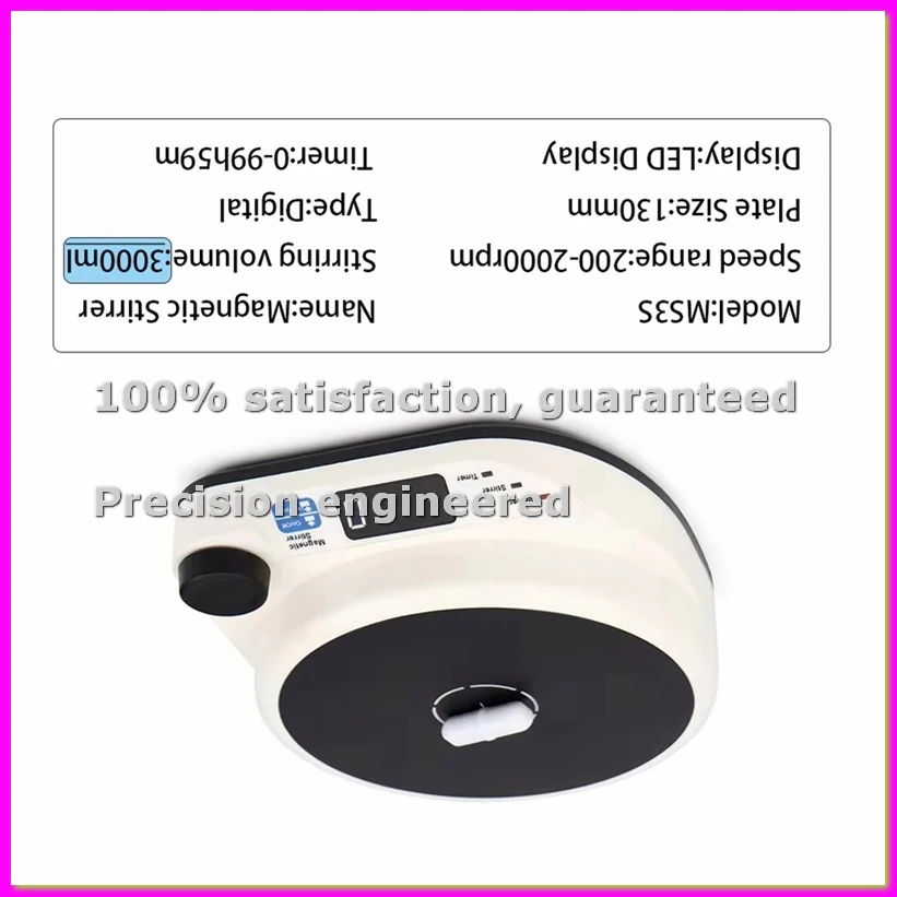 Magnetic Mixer 2000RPM Mini Electric Magnetic Stirrer with Stir Bar Brushless DC Motor for Chemical Laboratory 3s (EU)-ABFB
Magnetic Mixer 2000RPM Mini Electric Magnetic Stirrer with Stir Bar Brushless DC Motor for Chemical Laboratory 3s (EU)-ABFB