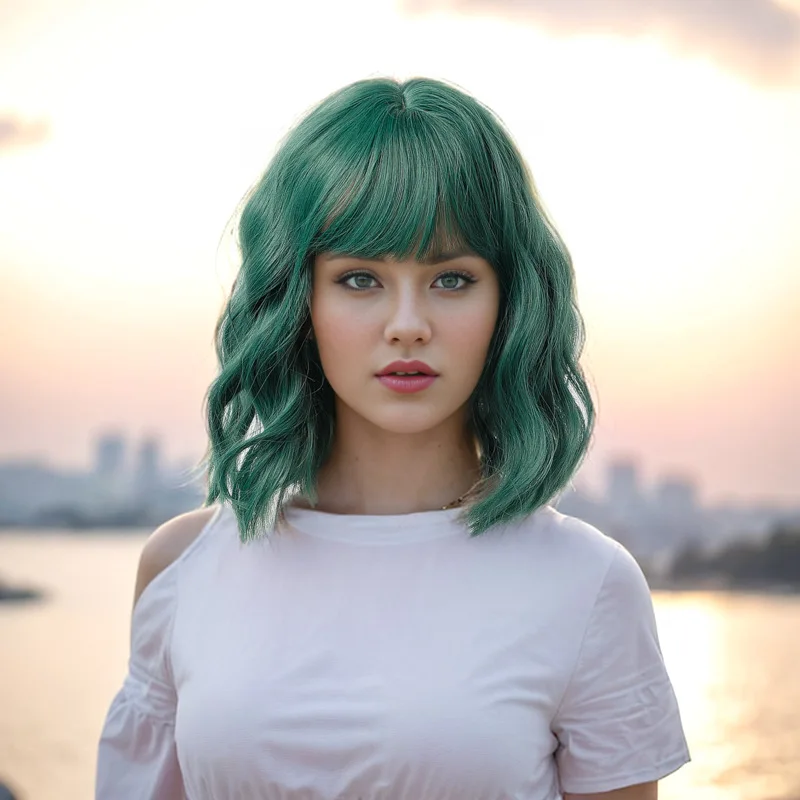 Новый парик Bobo Head Amazon Qi Bangs, разноцветные волосы из химического волокна, короткие кудрявые волосы до плеч, европейский и американский стиль.
Новый парик Bobo Head Amazon Qi Bangs, разноцветные волосы из химического волокна, короткие кудрявые волосы до плеч, европейский и американский стиль.