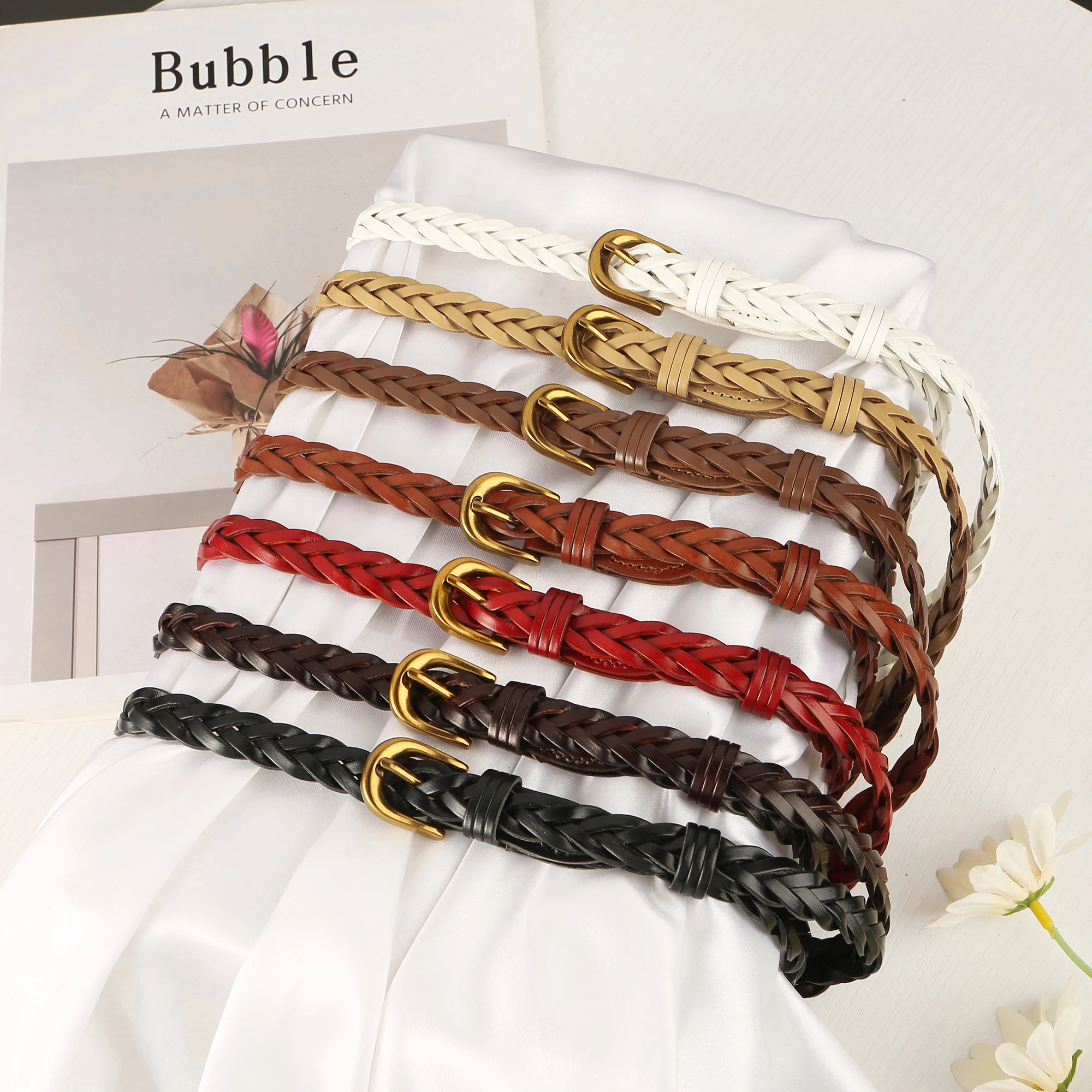 Thin Braided Belts for Women Classic Waist Belt Skinny Woven Strap for Jeans Pants Dress
Thin Braided Belts for Women Classic Waist Belt Skinny Woven Strap for Jeans Pants Dress