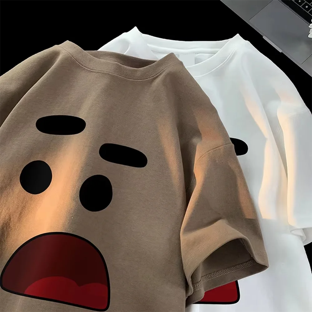 Vintage Fun Micro Expression Print Loose Casual Street Fashion Cartoon Couple Short Sleeve Round Neck Cotton Short Sleeve T-Shir
Vintage Fun Micro Expression Print Loose Casual Street Fashion Cartoon Couple Short Sleeve Round Neck Cotton Short Sleeve T-Shir