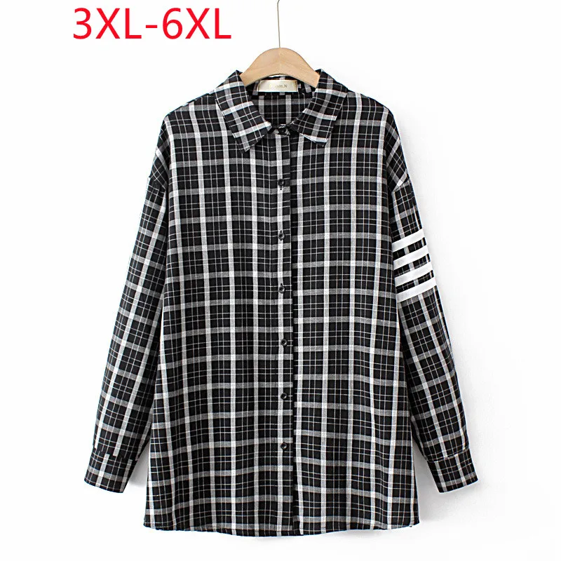 New 2022 Ladies Spring Autumn Plus Size Tops For Women Large Size Blouse Long Sleeve plaid Shirt 3XL 4XL 5XL 6XL
New 2022 Ladies Spring Autumn Plus Size Tops For Women Large Size Blouse Long Sleeve plaid Shirt 3XL 4XL 5XL 6XL