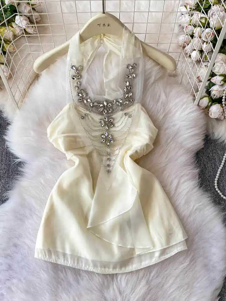 Women Apricot Crop Top Sleeveless Vest Off Shoulder Mesh Diamonds Corset Top Y2k Tank Top 2000s 90s Vintage Clothes Summer 2025
Women Apricot Crop Top Sleeveless Vest Off Shoulder Mesh Diamonds Corset Top Y2k Tank Top 2000s 90s Vintage Clothes Summer 2025