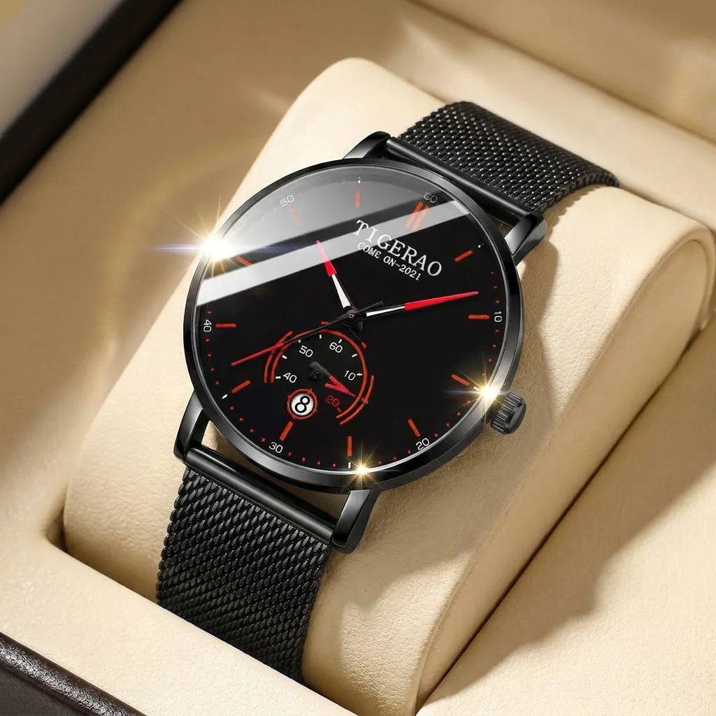 1pcs Men's Black Red Alloy Band Luxury Business Quartz Watch for Party Holiday Gift
1pcs Men's Black Red Alloy Band Luxury Business Quartz Watch for Party Holiday Gift
