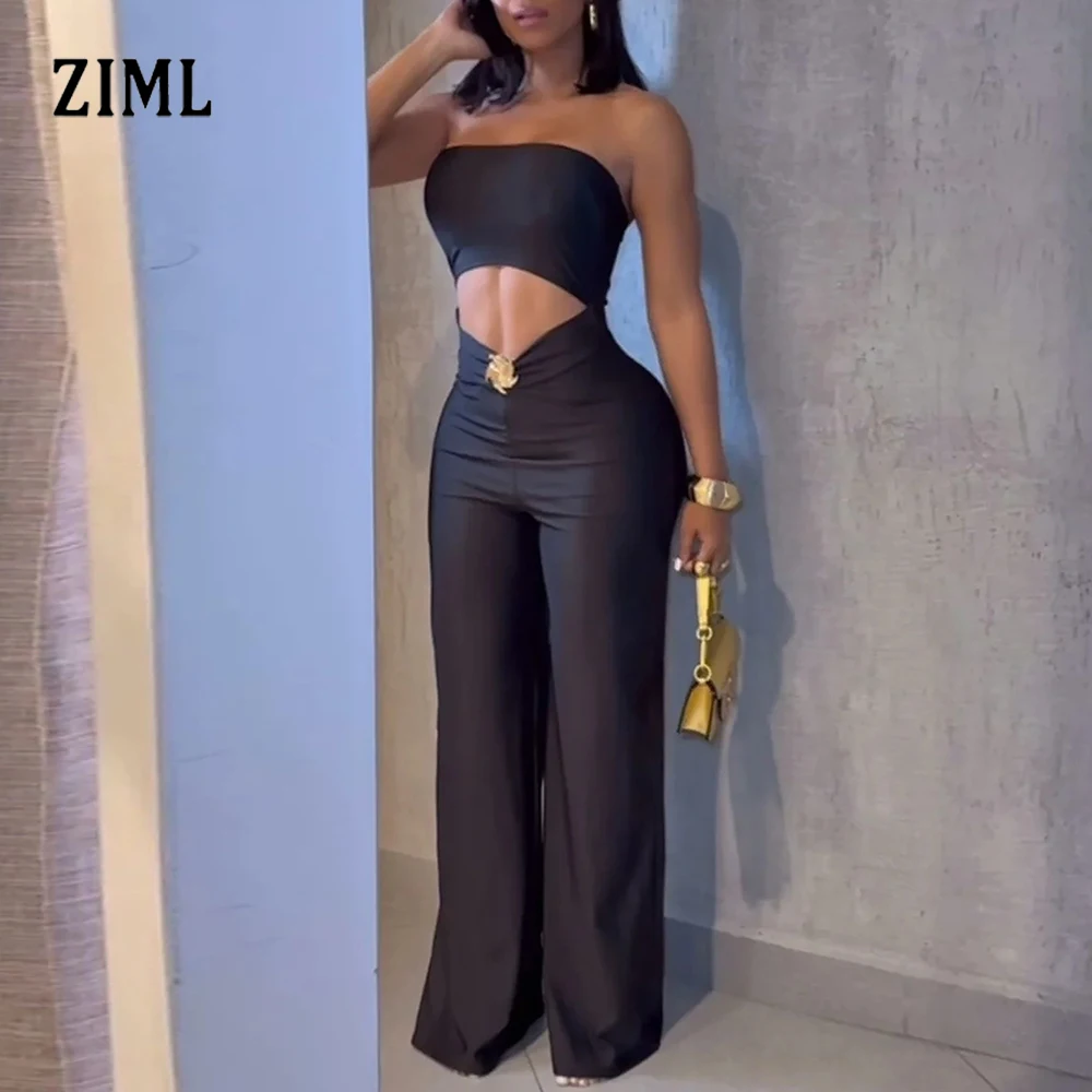 ZIML однотонный элегантный шикарный повседневный комбинезон с открытой спиной для женщин без бретелек с высокой талией темпераментный комбинезон женский модный стиль новый 
ZIML однотонный элегантный шикарный повседневный комбинезон с открытой спиной для женщин без бретелек с высокой талией темпераментный комбинезон женский модный стиль новый