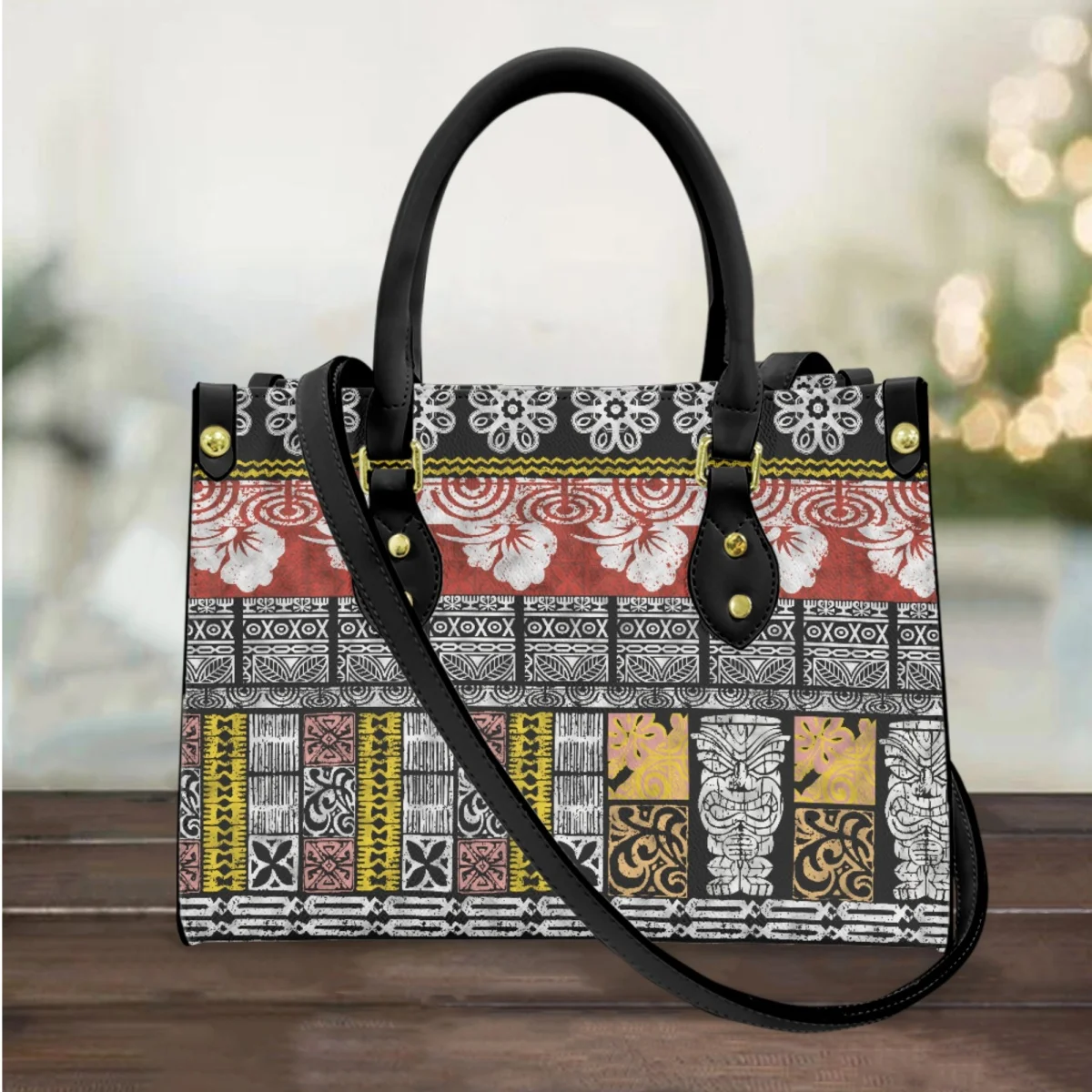 Creative Geometric Polynesian PU Leather Cross Body Bags Tribal Style Top-Handle Small Totes Bag Fashion Party Beach Handbags
Creative Geometric Polynesian PU Leather Cross Body Bags Tribal Style Top-Handle Small Totes Bag Fashion Party Beach Handbags