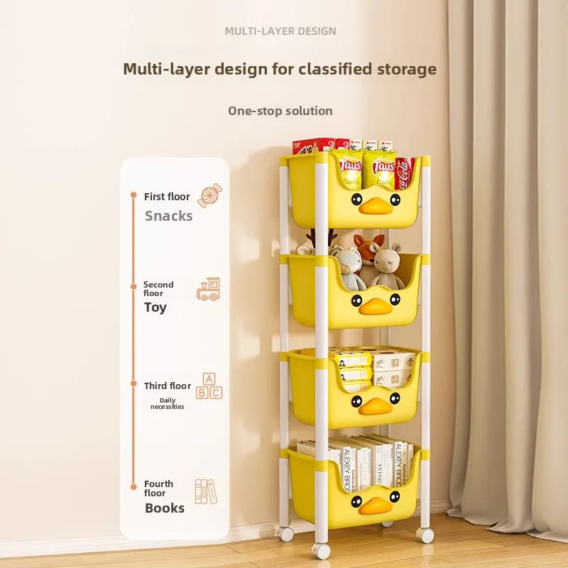 New model Children's bookshelf storage rack Living room floor-to-ceiling multi-layer snack rack trolley
New model Children's bookshelf storage rack Living room floor-to-ceiling multi-layer snack rack trolley