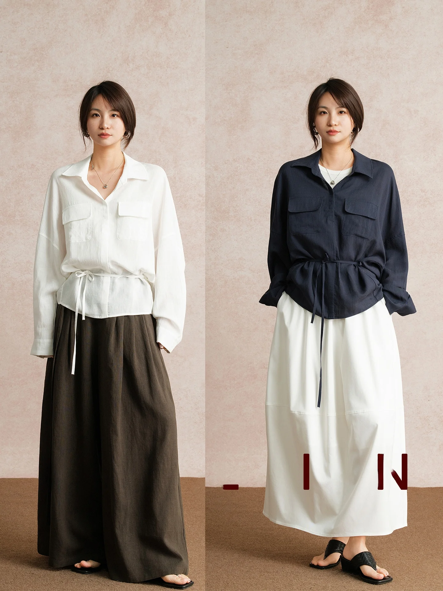 Belin French Sle Loose Fit Long Sve irt Women's Ele Linen irt with Belt Slimming Versatile Top
Belin French Sle Loose Fit Long Sve irt Women's Ele Linen irt with Belt Slimming Versatile Top