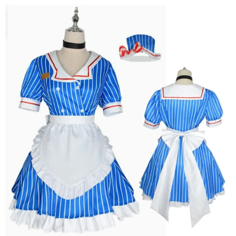 Anime Women Cosplay Costume Blue Maid Dress Uniform Outfit Full Set Blue Maid Dress Hat Women Party Outfit
Anime Women Cosplay Costume Blue Maid Dress Uniform Outfit Full Set Blue Maid Dress Hat Women Party Outfit