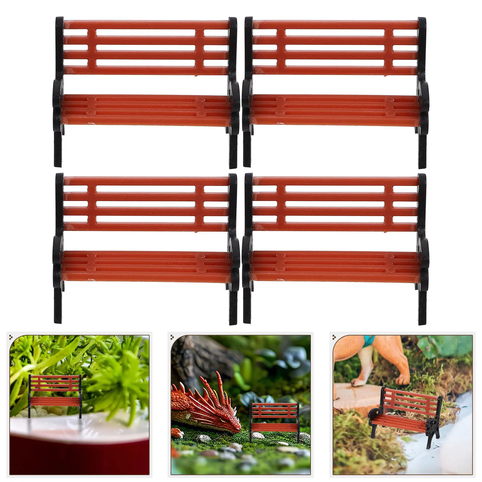 4Pcs Miniature Bench Set Detailed Craft Sand Table Garden Balcony Decoration Miniatures Dollhouse Furniture Accessories
4Pcs Miniature Bench Set Detailed Craft Sand Table Garden Balcony Decoration Miniatures Dollhouse Furniture Accessories