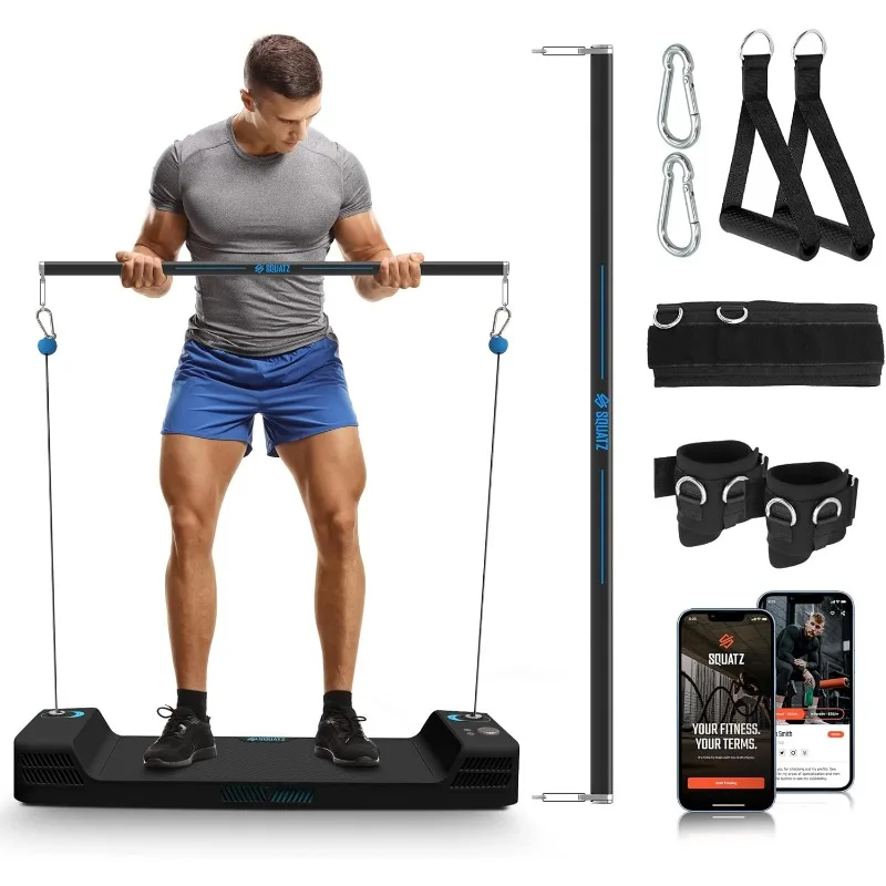 SQUATZ Apollo Board Mini: 150lb Resistance Smart Cable Machine, Functional Trainer for Full Body Workouts, Full Body Strength
SQUATZ Apollo Board Mini: 150lb Resistance Smart Cable Machine, Functional Trainer for Full Body Workouts, Full Body Strength