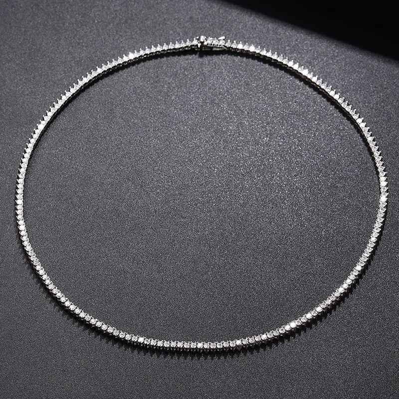 2mm 3 Prong D Color Moissanite Tennis Chain Necklace 14-20in 925 Sterling Silver Pass Diamond Tester Fine Jewelry Birthday Gift
2mm 3 Prong D Color Moissanite Tennis Chain Necklace 14-20in 925 Sterling Silver Pass Diamond Tester Fine Jewelry Birthday Gift