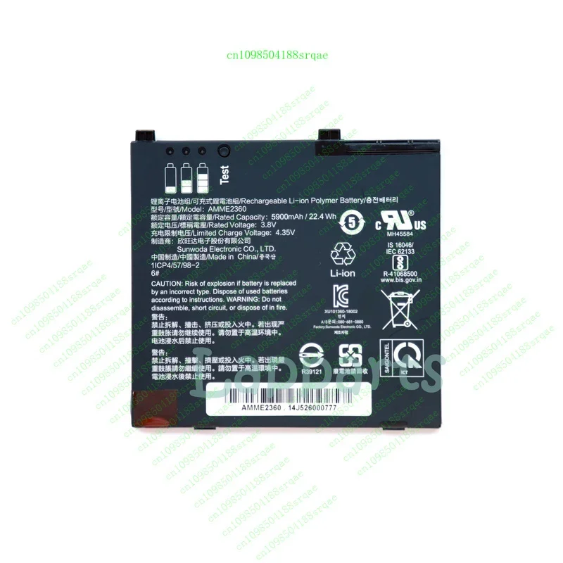 Оригинальный аккумулятор AMME2360 для ZEBAR ET Series Enterprise EM7355 13J 324002978 "% тест" 
Оригинальный аккумулятор AMME2360 для ZEBAR ET Series Enterprise EM7355 13J 324002978 "% тест"