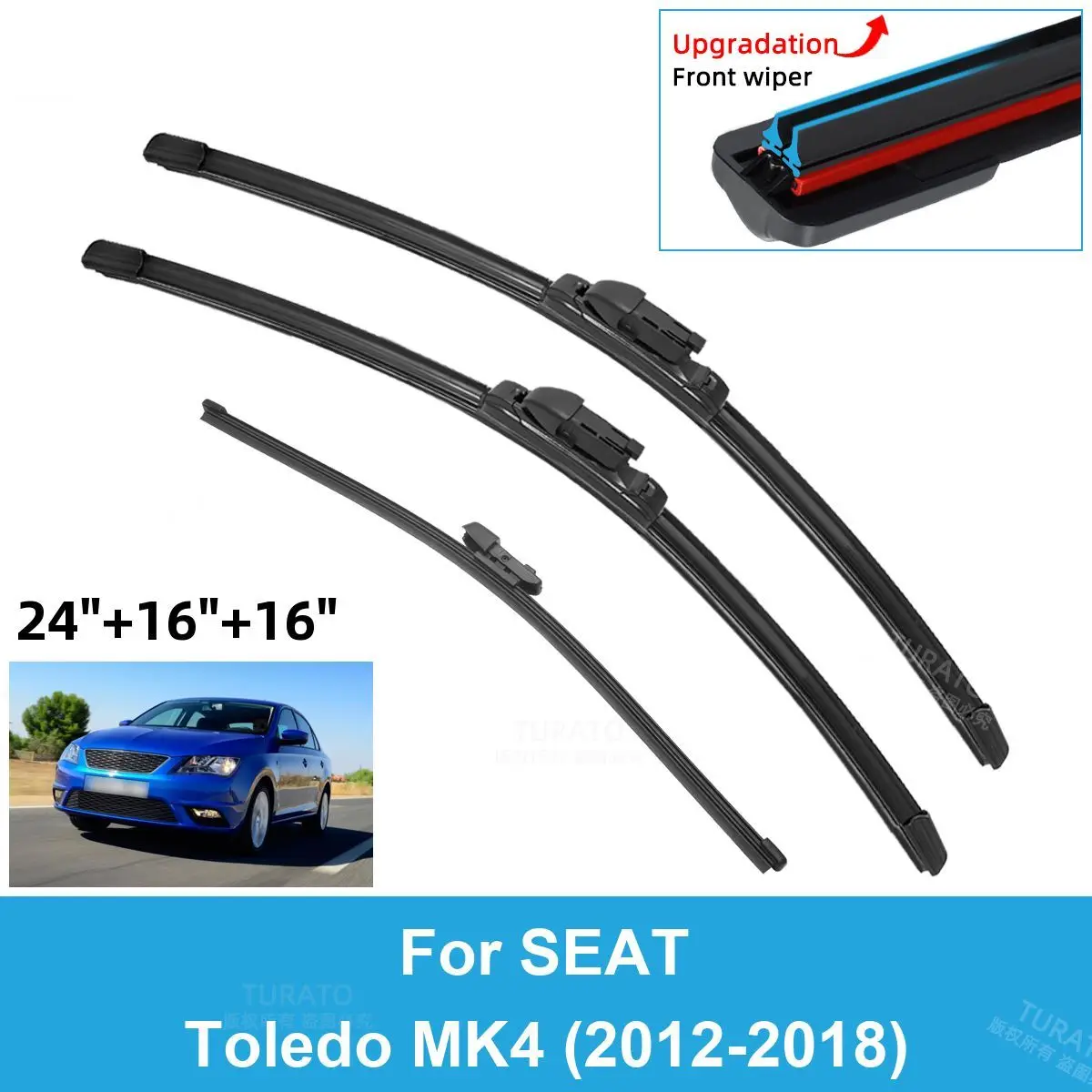 3PCS Car Wiper Blades for 2012-2018 SEAT Toledo MK4 Rear Windshield Wipers Double Rubber Car Accessories 2015 2016 2017 2018
3PCS Car Wiper Blades for 2012-2018 SEAT Toledo MK4 Rear Windshield Wipers Double Rubber Car Accessories 2015 2016 2017 2018