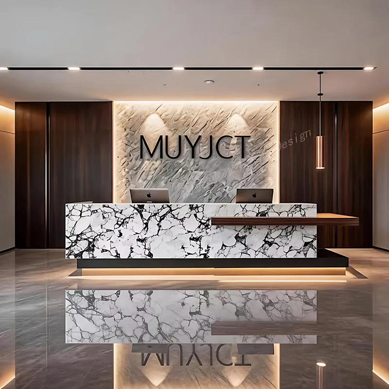 Light Luxury Welcome Reception Desks Modern Design Commericial Counter Reception Desks Sales Stands Bureau Industrial Furniture
Light Luxury Welcome Reception Desks Modern Design Commericial Counter Reception Desks Sales Stands Bureau Industrial Furniture