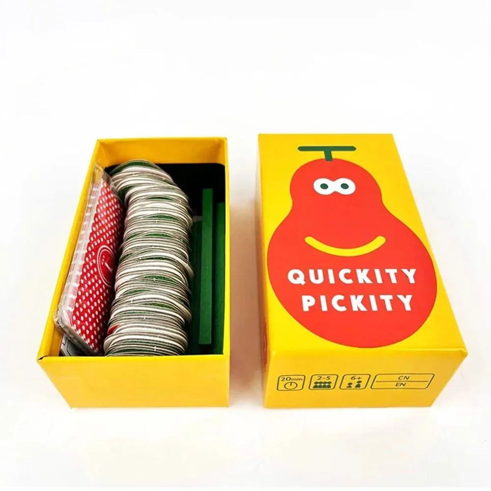 Настольная игра Quickity Pickity для 2-5 игроков, семейная/вечериночная, забавная настольная игра для друзей, стратегическая игра для развлечения
Настольная игра Quickity Pickity для 2-5 игроков, семейная/вечериночная, забавная настольная игра для друзей, стратегическая игра для развлечения