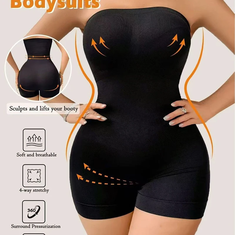 Strapless Seamless Shapewear Bodysuit Butt Lifter Body Shaper for Women Under Dress Tummy Control Jumpsuit Boxer Briefs Tube Top
Strapless Seamless Shapewear Bodysuit Butt Lifter Body Shaper for Women Under Dress Tummy Control Jumpsuit Boxer Briefs Tube Top