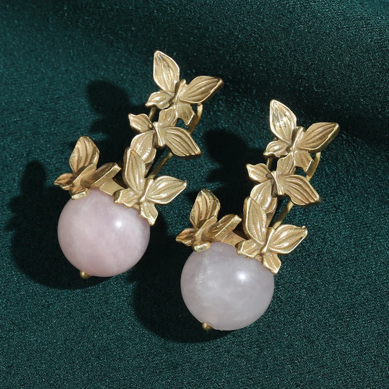 Vintage Pink Crystal Drop Earring Antique Gold Color Butterfly Jewelry For Girls Classic Style Luxury 2025 New Trends Engagement
Vintage Pink Crystal Drop Earring Antique Gold Color Butterfly Jewelry For Girls Classic Style Luxury 2025 New Trends Engagement
