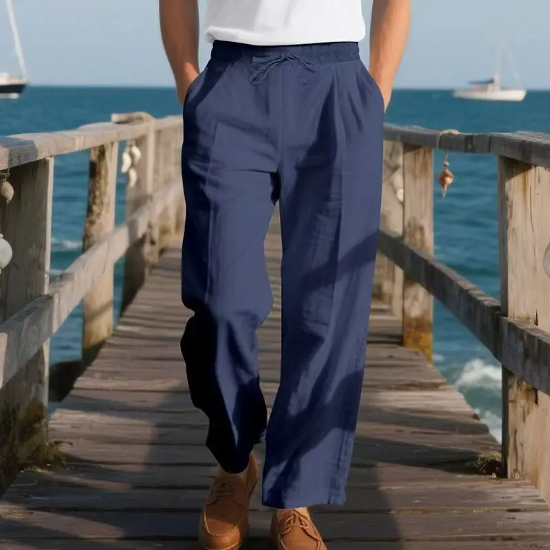 2026 Summer Men's 100% Cotton Fashion Casual Pants Outdoor Beach Vacation Breathable Cool and Comfortable Wide Leg Beach Pants
2026 Summer Men's 100% Cotton Fashion Casual Pants Outdoor Beach Vacation Breathable Cool and Comfortable Wide Leg Beach Pants