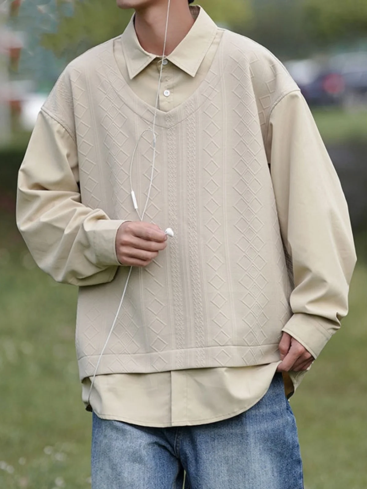 Мужская повседневная рубашка с длинным рукавом и воротником, очень большого размера, 300 пу, для колледжа, весенне-осенняя, дышащая, грязеотталкивающая
Мужская повседневная рубашка с длинным рукавом и воротником, очень большого размера, 300 пу, для колледжа, весенне-осенняя, дышащая, грязеотталкивающая