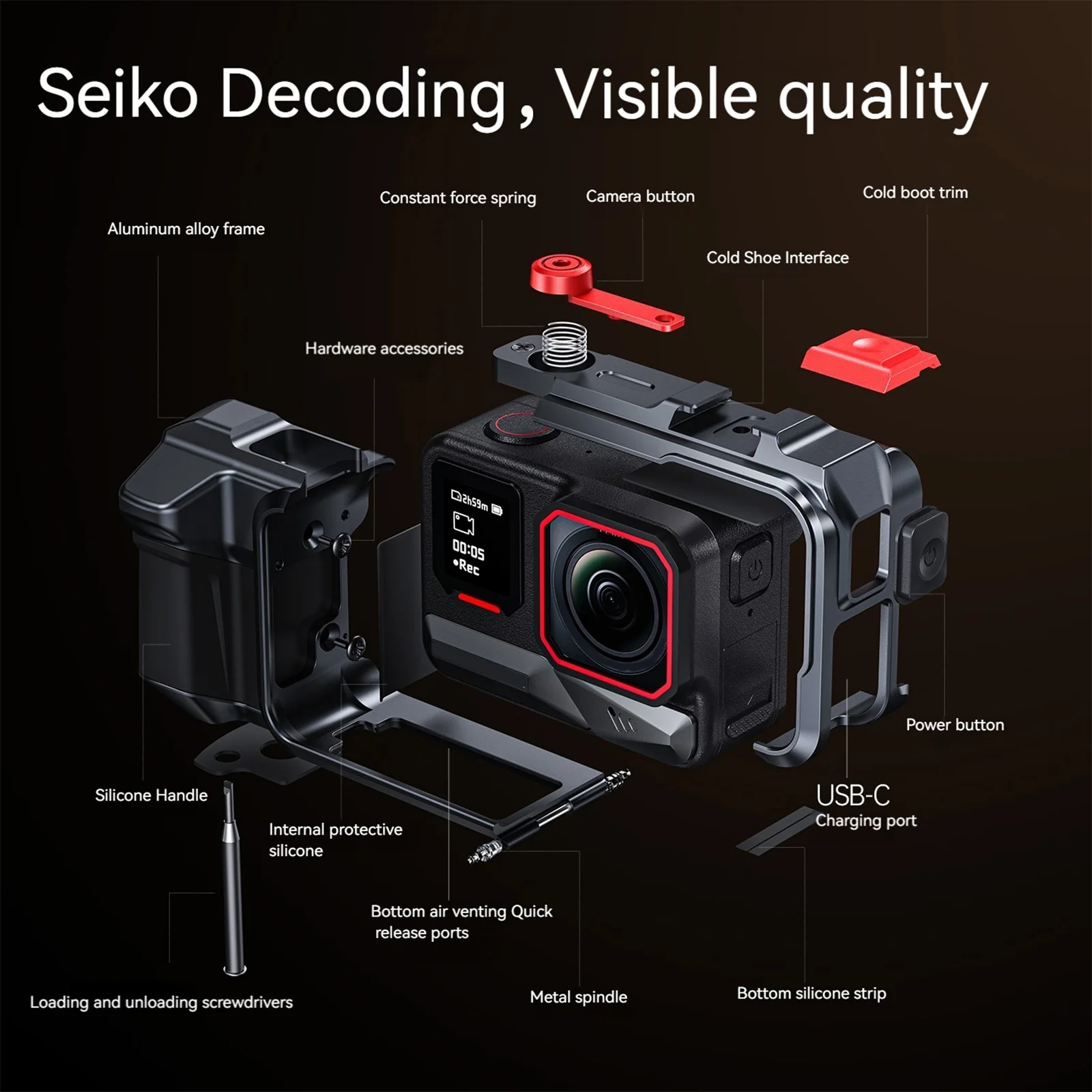 Quick Release Holder Mount for -AcePro2 Aluminum Frame Protective Frame Housing Case with Cold Shoe Mounts
Quick Release Holder Mount for -AcePro2 Aluminum Frame Protective Frame Housing Case with Cold Shoe Mounts