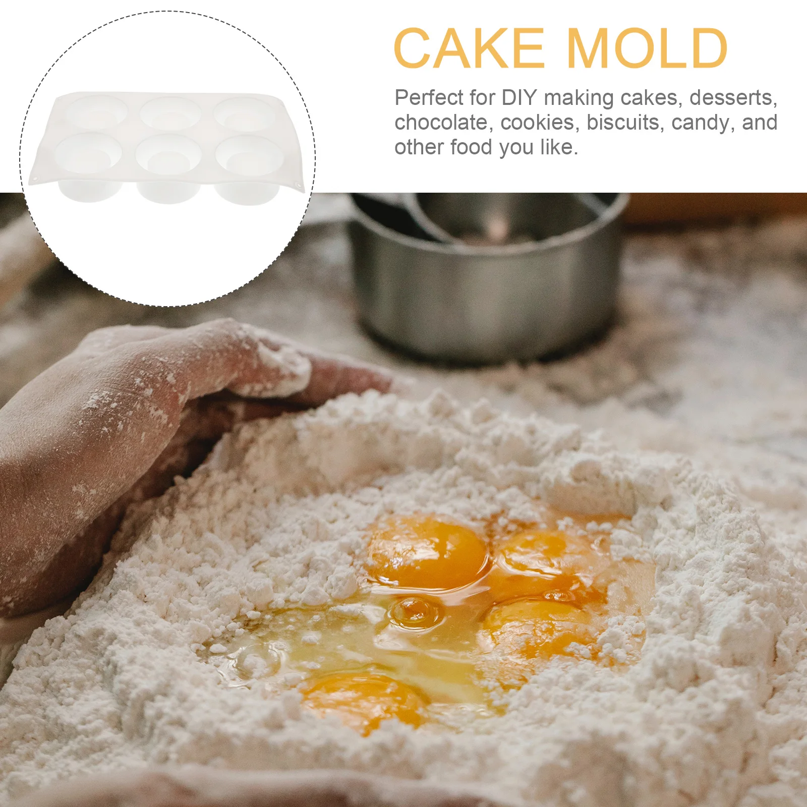 2 Pcs Cake Silicone Mold for Baking DIY Chocolate Cookie Pudding Ice Cubes Collars Smooth Surface Easy Demould Suitable
2 Pcs Cake Silicone Mold for Baking DIY Chocolate Cookie Pudding Ice Cubes Collars Smooth Surface Easy Demould Suitable