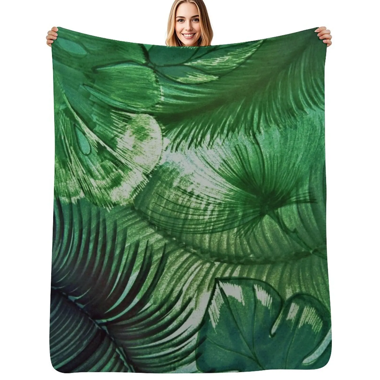 VIVID EMERALDTEAL GREEN TROPICAL YUCCA LEAVES BOTANICAL PRINT Throw Blanket Decorative Sofas manga Luxury Designer Blankets
VIVID EMERALDTEAL GREEN TROPICAL YUCCA LEAVES BOTANICAL PRINT Throw Blanket Decorative Sofas manga Luxury Designer Blankets