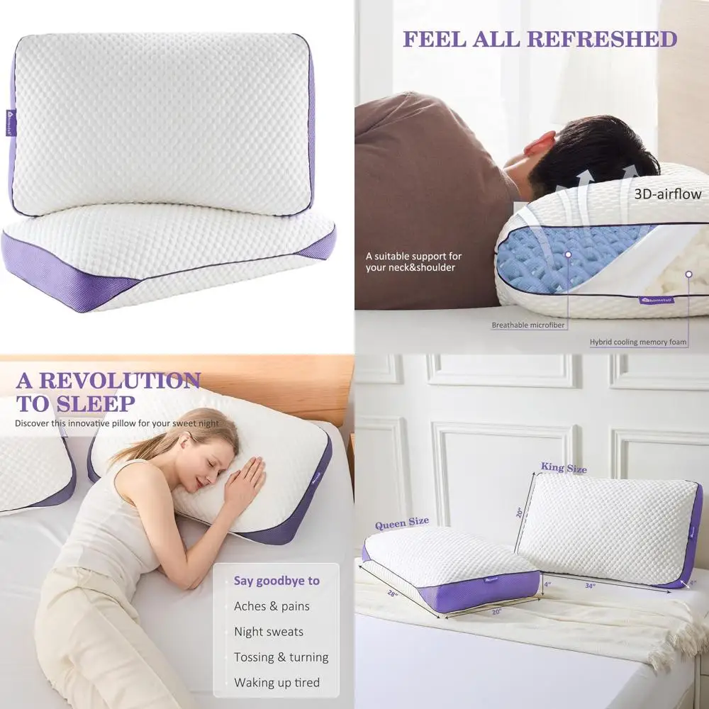 Подушки King Size из охлаждающей пены с эффектом памяти со съемными чехлами, идеально подходят для сна на боку и на спине, 20x34
Подушки King Size из охлаждающей пены с эффектом памяти со съемными чехлами, идеально подходят для сна на боку и на спине, 20x34