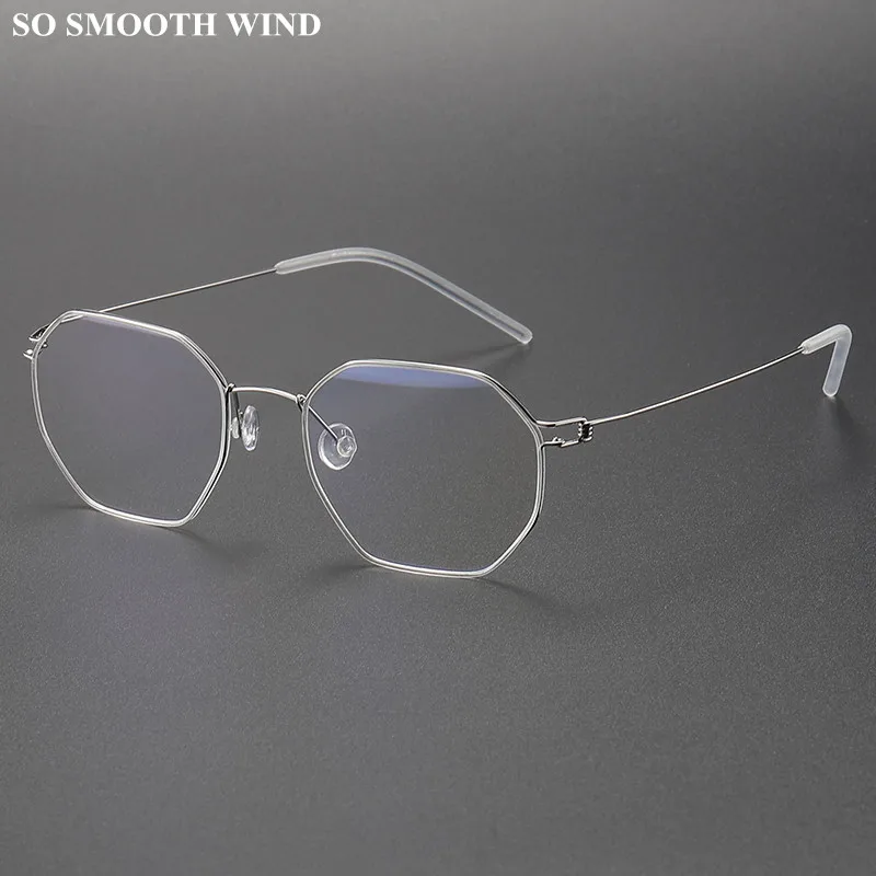 Denmark Brand Screwless Titanium Glasses Frame Ultralight Men Women Polygon Square Eyewear Spectacle Eyeglasses Irregular Frames
Denmark Brand Screwless Titanium Glasses Frame Ultralight Men Women Polygon Square Eyewear Spectacle Eyeglasses Irregular Frames