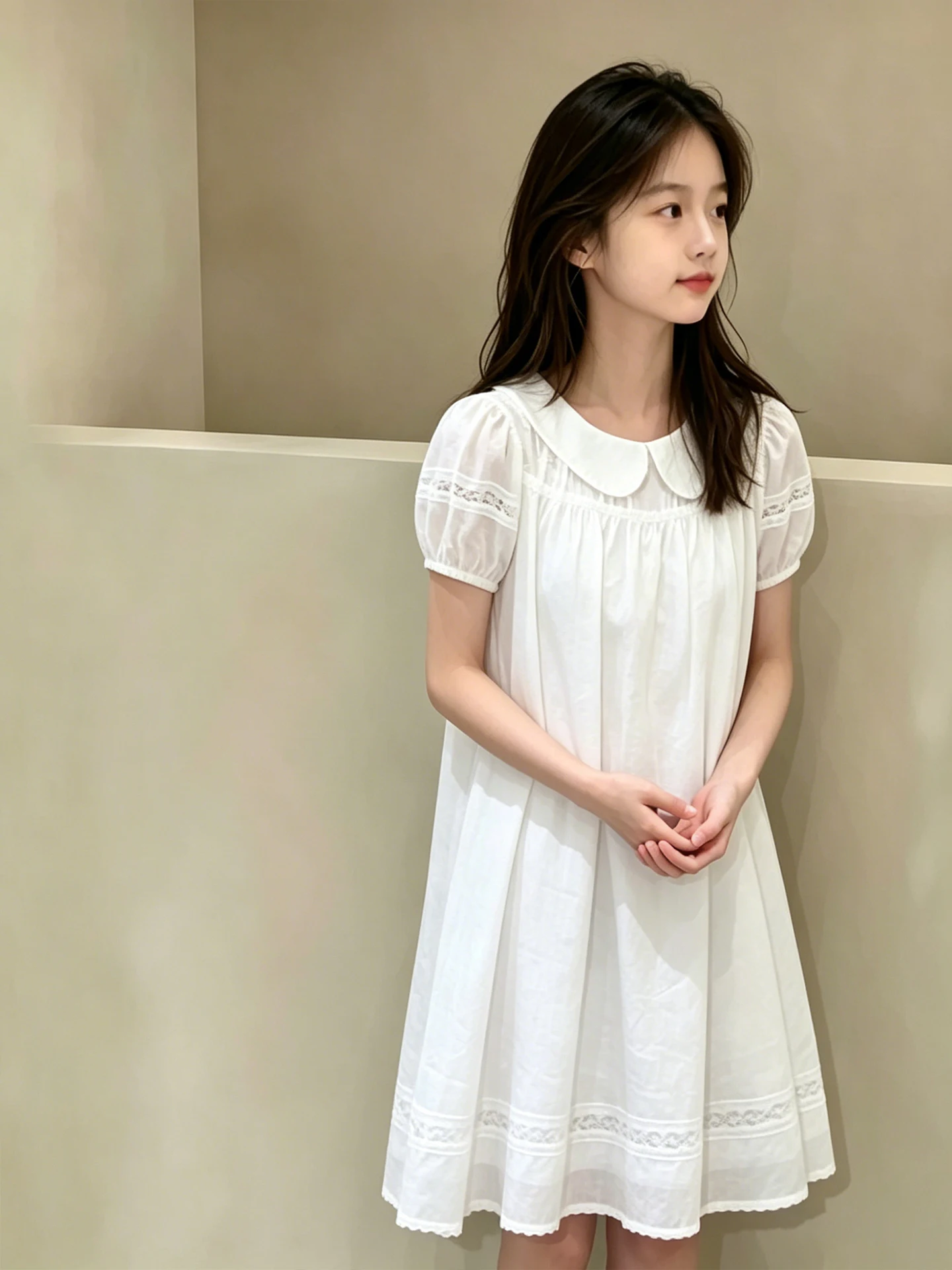 Girls Summer Dress Bubble Sleeve Pure Color Fashionable White Casual Midi Skirt Children's Clothing Pola Team Daily Wear
Girls Summer Dress Bubble Sleeve Pure Color Fashionable White Casual Midi Skirt Children's Clothing Pola Team Daily Wear