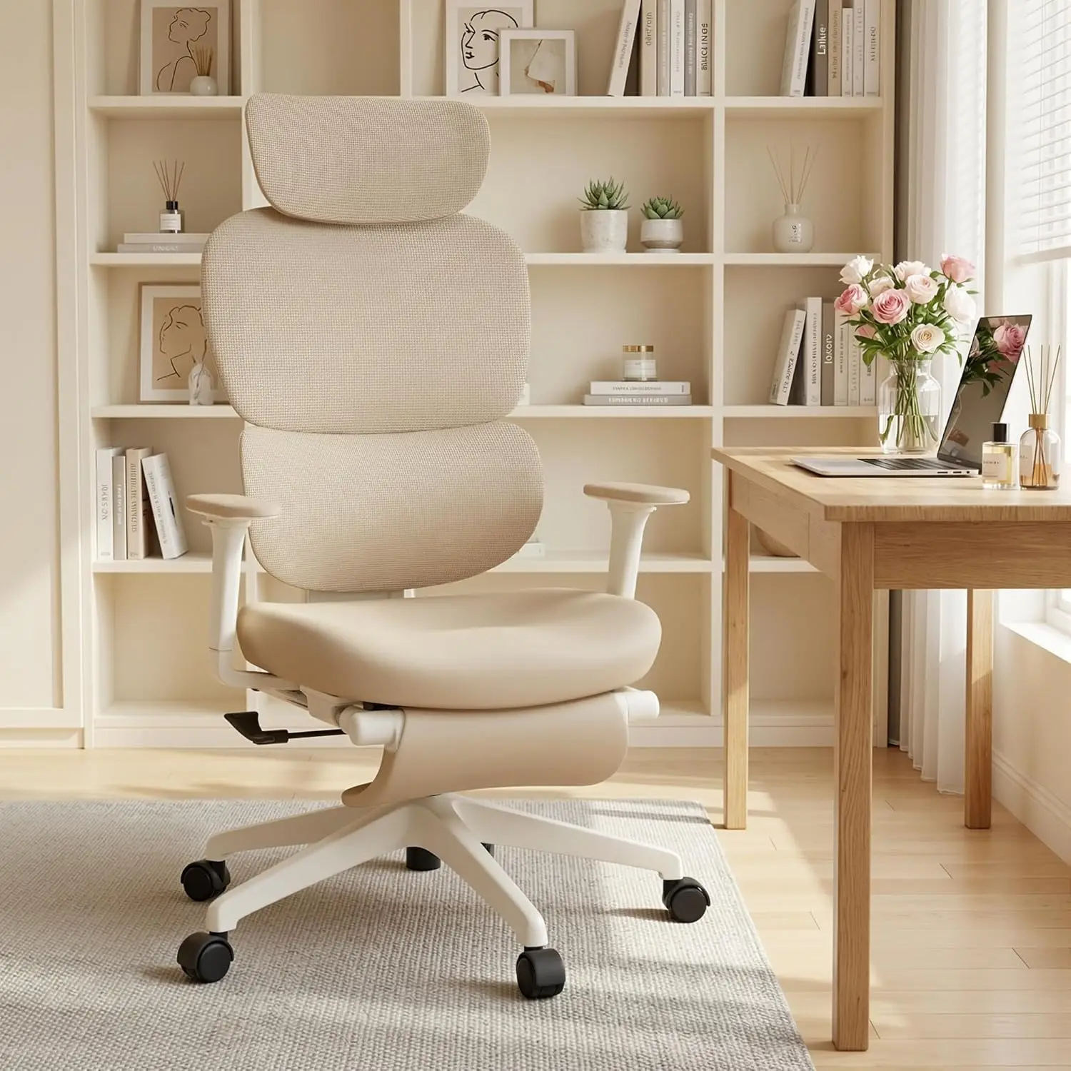Ergonomic Mesh Office Chair with Foot Rest & Adjustable Headrest, Lumbar Support Desk Girls Chair Comfy, Customized
Ergonomic Mesh Office Chair with Foot Rest & Adjustable Headrest, Lumbar Support Desk Girls Chair Comfy, Customized