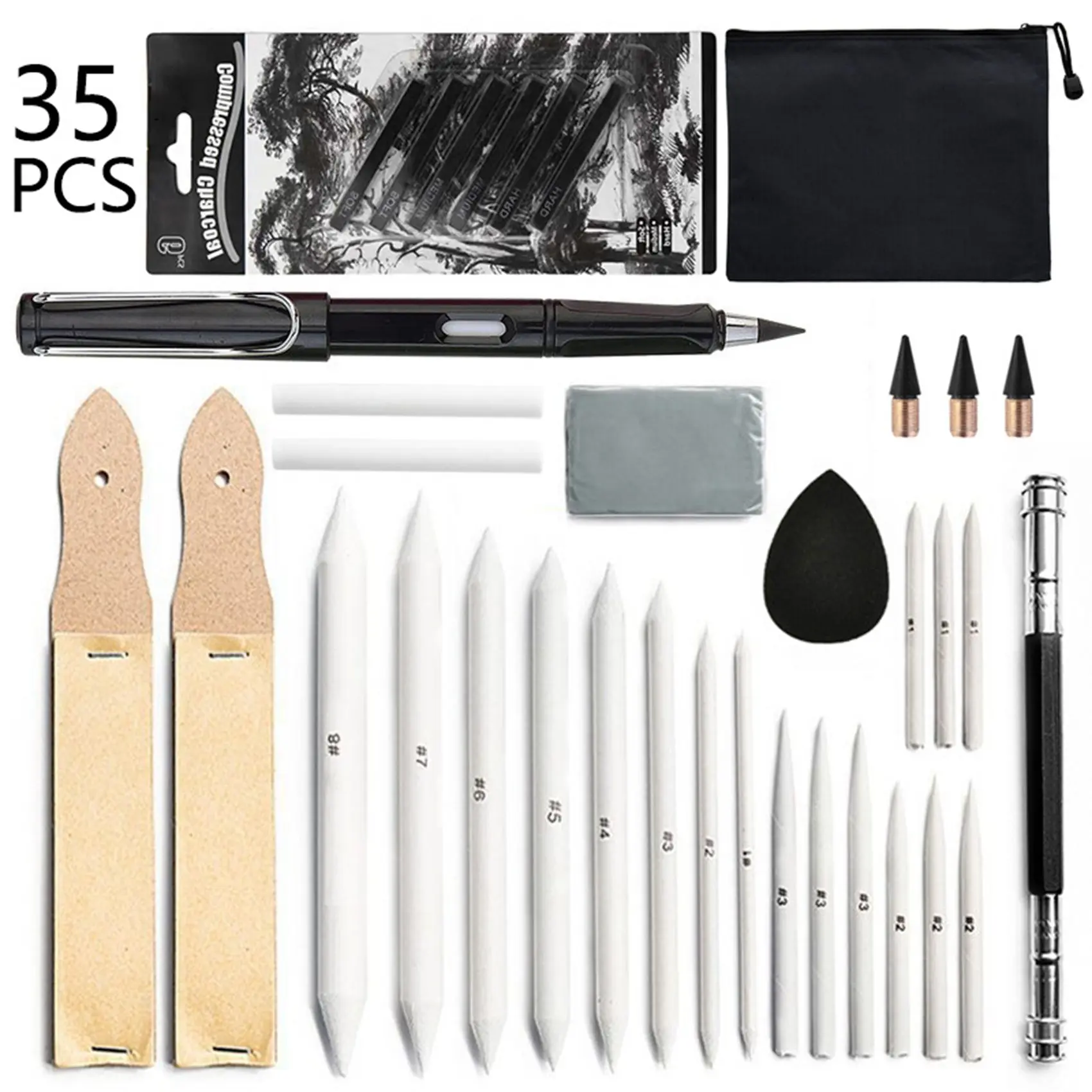 Sketch Set, Sketch Drawing Tools, 35 Pieces, Including Charcoal Pencils for Drawing, Eraser, Sponge Sassafras,Sketch Pen
Sketch Set, Sketch Drawing Tools, 35 Pieces, Including Charcoal Pencils for Drawing, Eraser, Sponge Sassafras,Sketch Pen