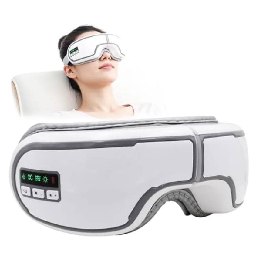 Kuyra Eye Massager with Heat Compression Music for Migraine Relief Sleep Mask for Dry Eyes Relax Reduce Strain Blue Black for M
Kuyra Eye Massager with Heat Compression Music for Migraine Relief Sleep Mask for Dry Eyes Relax Reduce Strain Blue Black for M