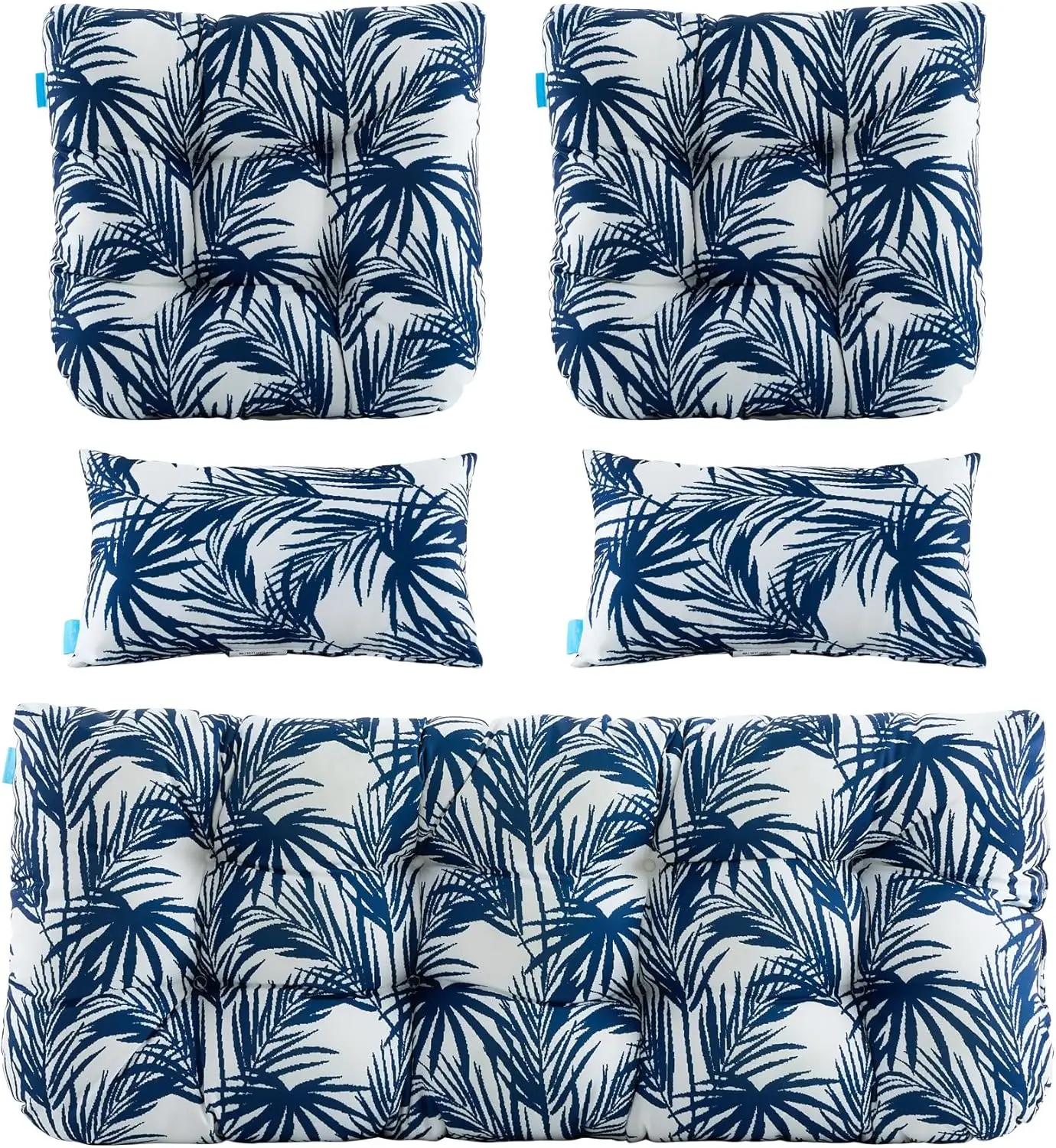Outdoor Cushions for Settee,Wicker Loveseat Cushions with Tie,Tufted Patio Cushions 2 U-Shaped Set of 5 Piece,New Popularity
Outdoor Cushions for Settee,Wicker Loveseat Cushions with Tie,Tufted Patio Cushions 2 U-Shaped Set of 5 Piece,New Popularity