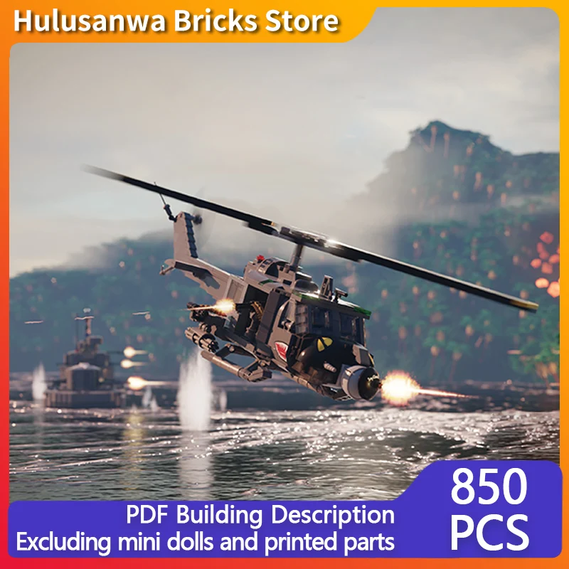 UH-1B Military Gunship Model MOC Building Bricks War Equipment Modular Technology Gifts Holiday Assemble Children Toys Suit
UH-1B Military Gunship Model MOC Building Bricks War Equipment Modular Technology Gifts Holiday Assemble Children Toys Suit