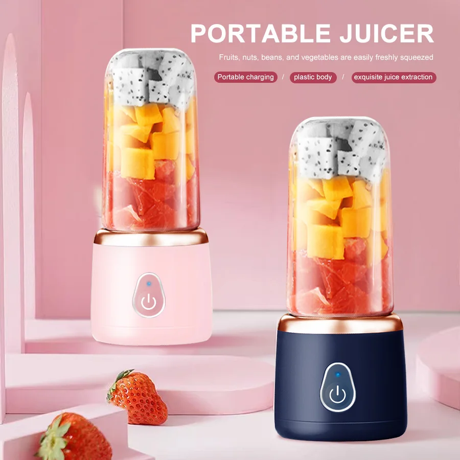 Электрическая портативная соковыжималка, блендер для свежего сока, многофункциональный USB-перезаряжаемый блендер на 300 мл для смузи и молочных коктейлей
Электрическая портативная соковыжималка, блендер для свежего сока, многофункциональный USB-перезаряжаемый блендер на 300 мл для смузи и молочных коктейлей